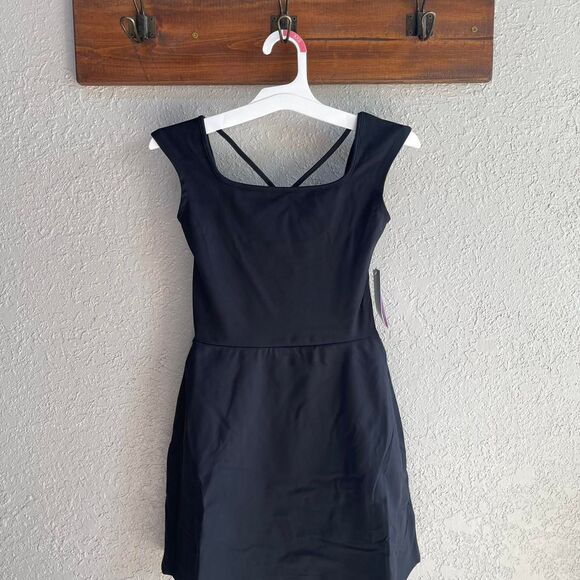 Wild Fable XXS Cap Short Sleeve cross Women's Black Dress - Picture 2 of 5